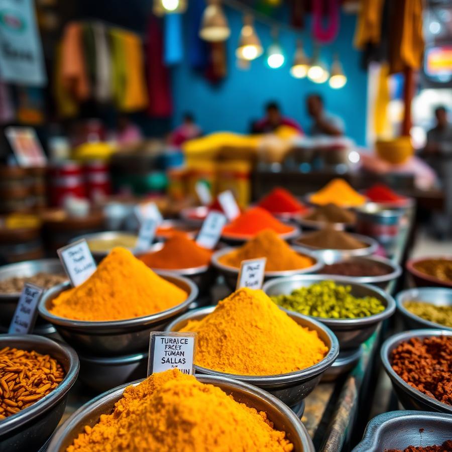 Spices at a Kerala market